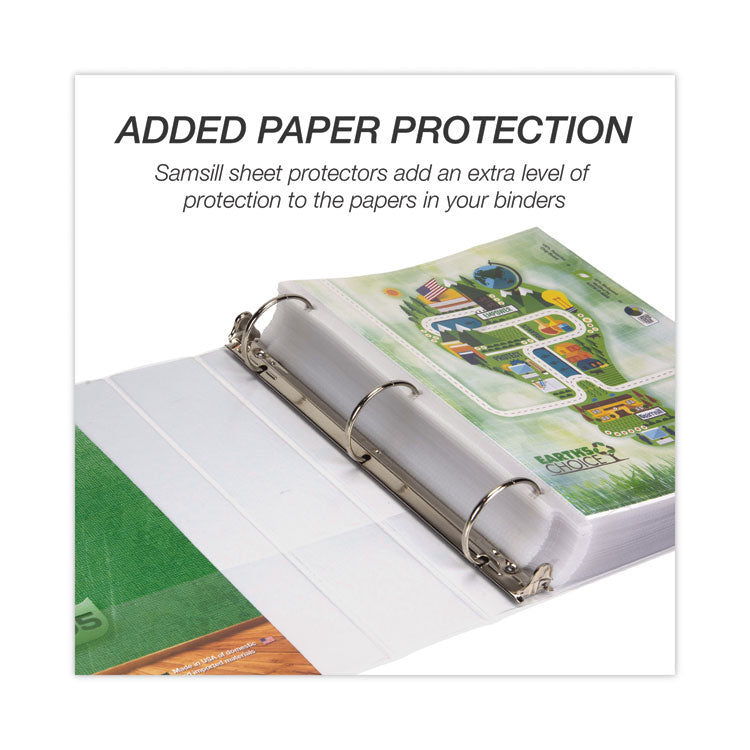 Earth's Choice Plant-Based Round Ring View Binder, 3 Rings, 2" Capacity, 11 x 8.5, White