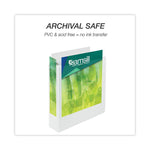 Earth's Choice Plant-Based Round Ring View Binder, 3 Rings, 3" Capacity, 11 x 8.5, White