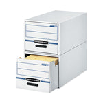 Stor/drawer Basic Space-Savings Storage Drawers, Legal Files, 16.75" X 19.5" X 11.5", White/blue, 6/carton