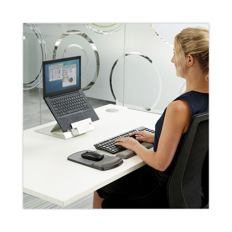 Gel Mouse Pad with Wrist Rest, 6.25 x 10.12, Graphite/Platinum