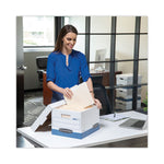 Stor/file Medium-Duty Storage Boxes, Legal Files, 15.88" X 25.38" X 10.25", White/blue, 12/carton