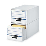 Stor/drawer Basic Space-Savings Storage Drawers, Legal Files, 16.75 X 19.5 X 11.5, White/blue