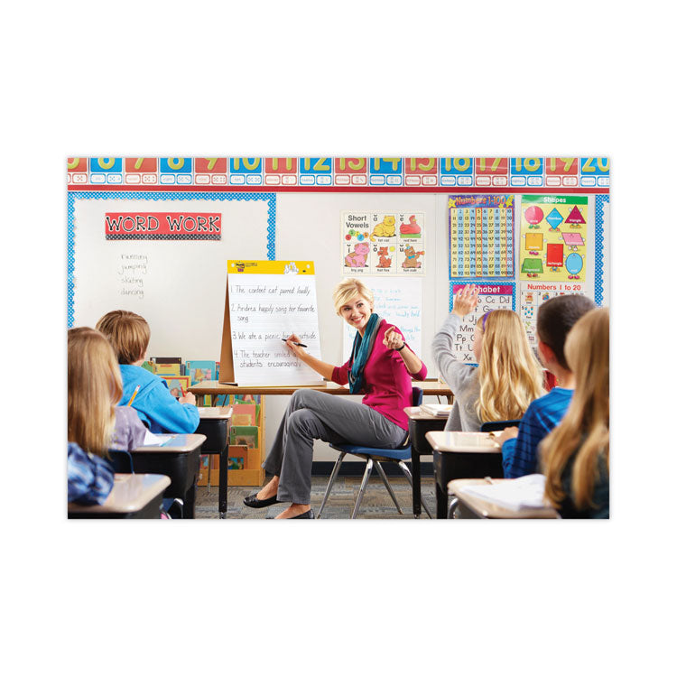 Self-Stick Tabletop Easel Pad with Command Strips, Presentation Format (1.5" Rule), 20 x 23, White, 20 Sheets