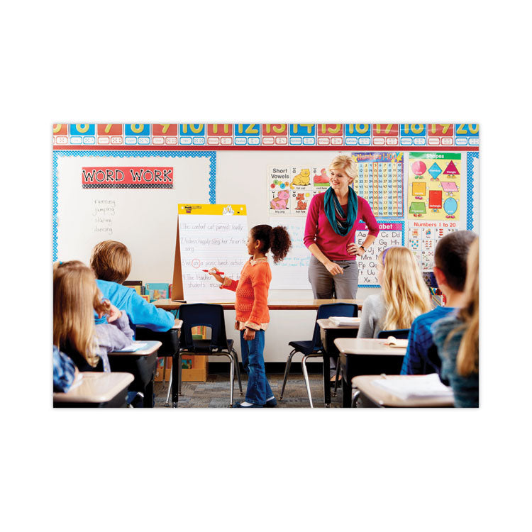 Self-Stick Tabletop Easel Pad with Command Strips, Presentation Format (1.5" Rule), 20 x 23, White, 20 Sheets