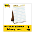 Self-Stick Tabletop Easel Pad with Command Strips, Presentation Format (1.5" Rule), 20 x 23, White, 20 Sheets
