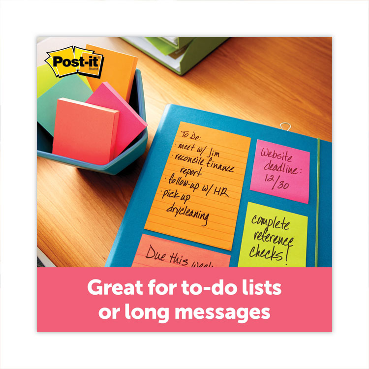 Original Pads in Poptimistic Collection Colors, Note Ruled, 4" x 6", 100 Sheets/Pad, 3 Pads/Pack