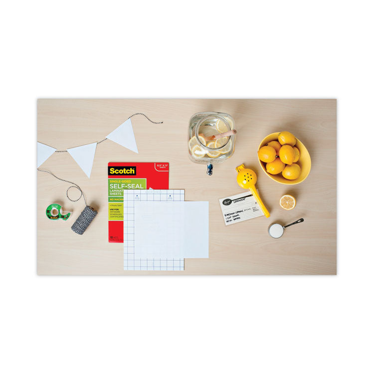 Self-Sealing Laminating Sheets, 6 Mil, 9.06" X 11.63", Gloss Clear, 10/pack