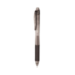 EnerGel-X Gel Pen, Retractable, Fine 0.5 mm, Black Ink, Clear/Black Barrel, 24/Pack