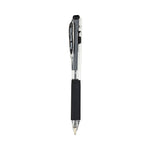 WOW! Gel Pen, Retractable, Medium 0.7 mm, Black Ink, Clear/Black Barrel, 24/Pack