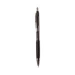 Signo 207 Needle Point Gel Pen, Retractable, Medium 0.7 mm, Black Ink, Smoke/Black Barrel, 4/Pack