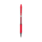 Sarasa Dry Gel X20 Gel Pen, Retractable, Medium 0.7 mm, Red Ink, Clear/Red Barrel, 12/Pack