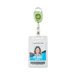 Carabiner-Style Retractable ID Card Reel, 30" Extension, Assorted Neon Colors, 20/Pack