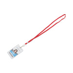 Deluxe Lanyards, Metal J-Hook Fastener, 36" Long, Red, 24/Box