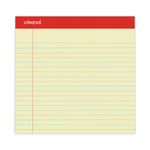 Perforated Ruled Writing Pads, Wide/legal Rule, Red Headband, 50 Canary-Yellow 8.5 X 11.75 Sheets, Dozen