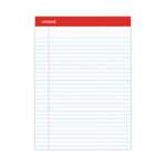 Perforated Ruled Writing Pads, Wide/legal Rule, Red Headband, 50 White 8.5 X 11.75 Sheets, Dozen
