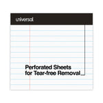 Premium Ruled Writing Pads With Heavy-Duty Back, Wide/legal Rule, Black Headband, 50 White 8.5 X 11 Sheets, 6/pack