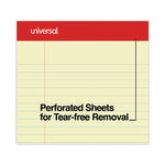 Perforated Ruled Writing Pads, Wide/legal Rule, Red Headband, 50 Canary-Yellow 8.5 X 14 Sheets, Dozen