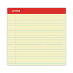 Perforated Ruled Writing Pads, Wide/legal Rule, Red Headband, 50 Canary-Yellow 8.5 X 14 Sheets, Dozen