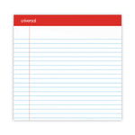 Perforated Ruled Writing Pads, Wide/legal Rule, Red Headband, 50 White 8.5 X 14 Sheets, Dozen