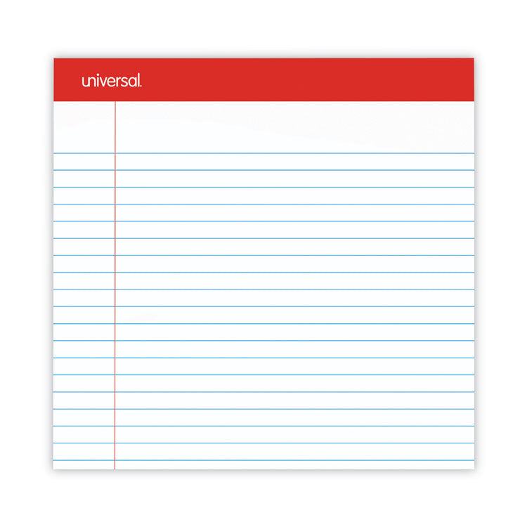 Perforated Ruled Writing Pads, Wide/legal Rule, Red Headband, 50 White 8.5 X 14 Sheets, Dozen