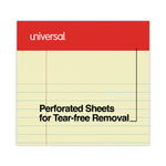 Perforated Ruled Writing Pads, Narrow Rule, Red Headband, 50 Canary-Yellow 5 X 8 Sheets, Dozen