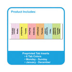 Zippered Binder with Expanding File, 2" Expansion, 7 Sections, Zipper Closure, 1/6-Cut Tabs, Letter Size, Bright Blue