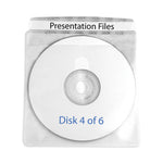 Deluxe Individual CD/DVD Holders, 2 Disc Capacity, Clear/White, 50/Box