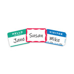 Self-Adhesive Name Badges, Hello My Name Is, Blue, 3.5 X 2.25, 100/bx