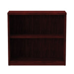 Alera Valencia Series Bookcase, Two-Shelf, 31.75w x 14d x 29.5h, Mahogany