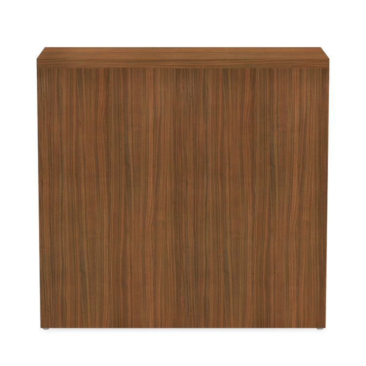 Alera Valencia Series Bookcase,Two-Shelf, 31.75w x 14d x 29.5h, Modern Walnut