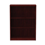 Alera Valencia Series Bookcase, Three-Shelf, 31.75w x 14d x 39.38h, Mahogany