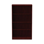 Alera Valencia Series Bookcase, Four-Shelf, 31.75w x 14d x 54.88h, Mahogany