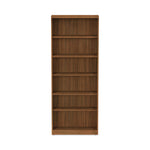 Alera Valencia Series Bookcase, Six-Shelf, 31.75w x 14d x 80.25h, Modern Walnut
