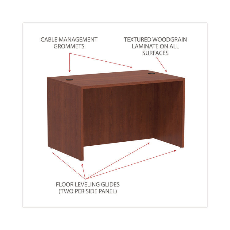Alera Valencia Series Straight Front Desk Shell, 47.25" X 29.5" X 29.63", Medium Cherry