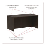 Alera Valencia Series Straight Front Desk Shell, 59.13" X 29.5" X 29.63", Espresso