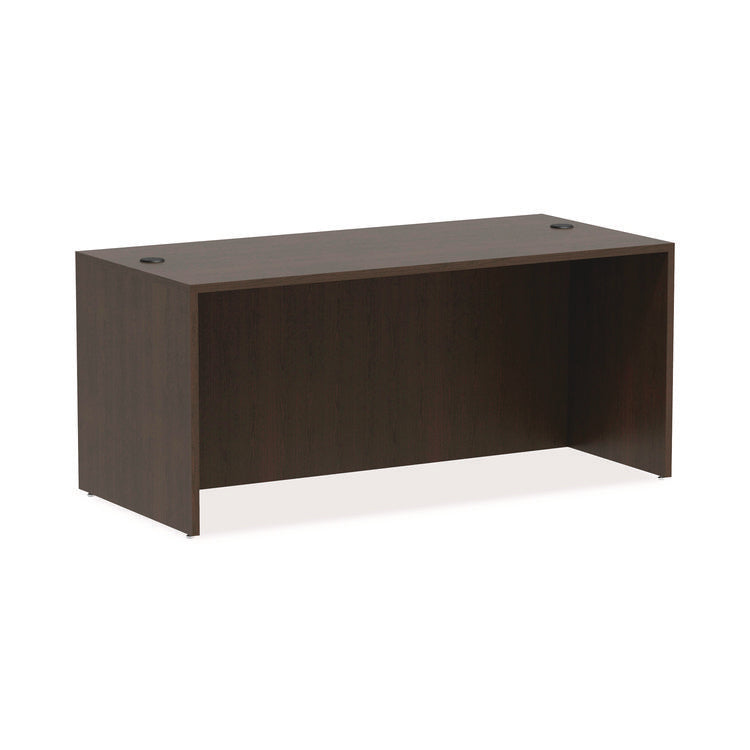 Alera Valencia Series Straight Front Desk Shell, 65" X 29.5" X 29.63", Espresso
