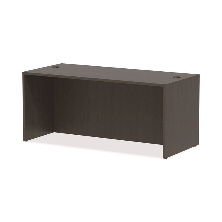 Alera Valencia Series Straight Front Desk Shell, 65" X 29.5" X 29.63", Espresso