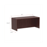Alera Valencia Series Straight Front Desk Shell, 65" X 29.5" X 29.63", Mahogany