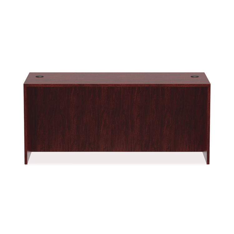 Alera Valencia Series Straight Front Desk Shell, 65" X 29.5" X 29.63", Mahogany