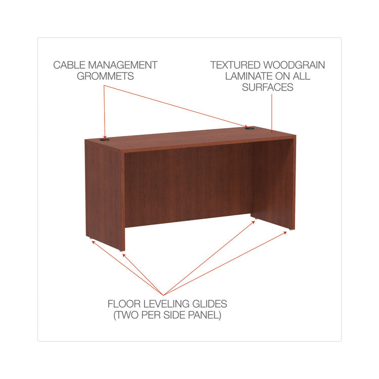 Alera Valencia Series Credenza Shell, 59.13w X 23.63d X 29.5h, Medium Cherry