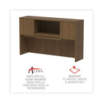 Alera Valencia Series Hutch with Doors, 4 Compartments, 58.88w x 15d x 35.38h, Modern Walnut