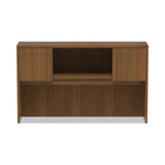 Alera Valencia Series Hutch with Doors, 4 Compartments, 58.88w x 15d x 35.38h, Modern Walnut