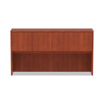 Alera Valencia Series Hutch with Doors, 4 Compartments, 64.75w x 154d x 35.38h, Medium Cherry