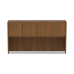 Alera Valencia Series Hutch with Doors, 4 Compartments, 64.75w x 15d x 35.38h, Modern Walnut