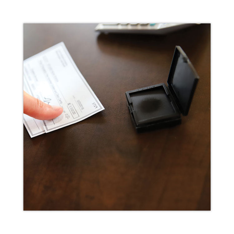 Inkless Fingerprint Pad, 2.25" x 1.75", Black