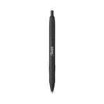 S-Gel Premium Metal Barrel Gel Pen, Retractable, Medium 0.7 mm, Black Ink, Black Barrel, Dozen