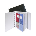 Eight-Pocket Portfolio With Security Flap, Polypropylene, 8.5 X 11, Black/white