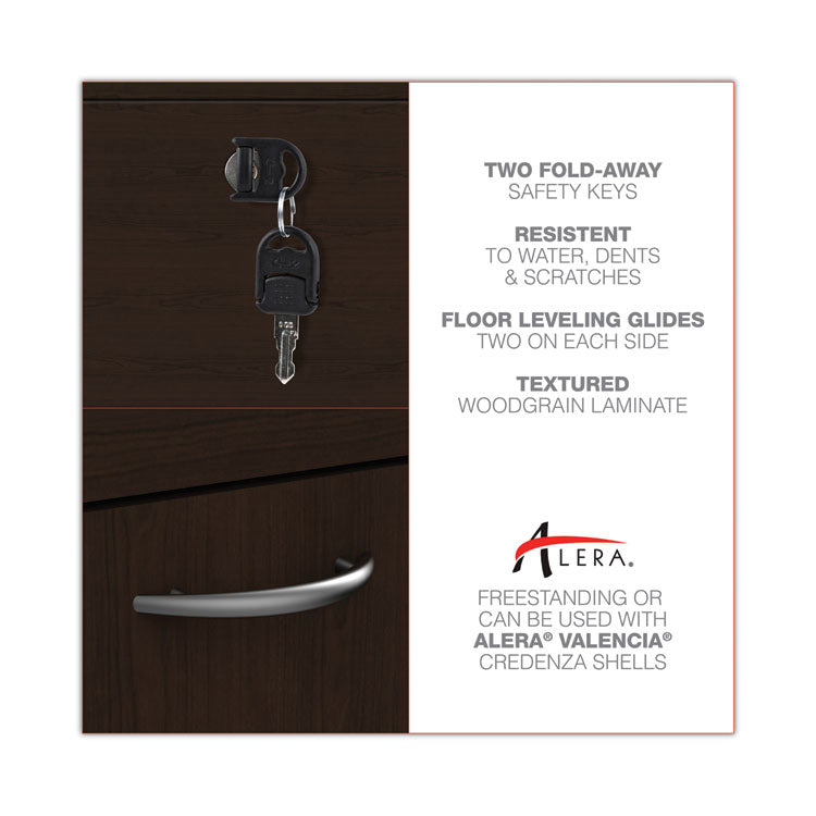 Alera Valencia Series Lateral File, 2 Legal/letter-Size File Drawers, Espresso, 34" X 22.75" X 29.5"
