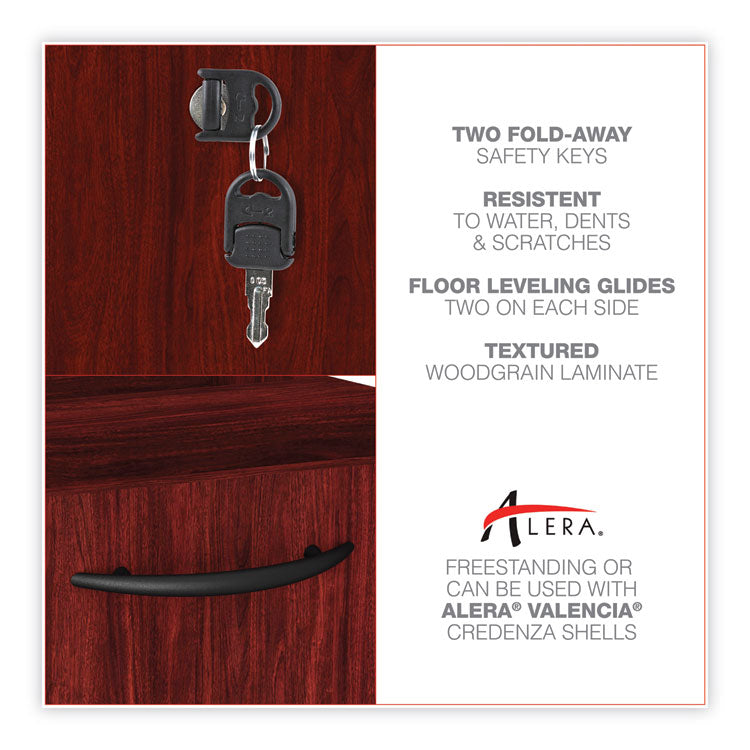 Alera Valencia Series Lateral File, 2 Legal/letter-Size File Drawers, Mahogany, 34" X 22.75" X 29.5"