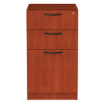Alera Valencia Series Full Pedestal File, Left/right, 3-Drawers: Box/box/file, Legal/letter, Cherry, 15.63" X 20.5" X 28.5"
